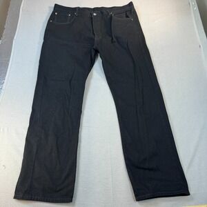 Levis 501 Jeans Mens 40x31 Black Original Fit Straight Leg Button Fly Denim‎